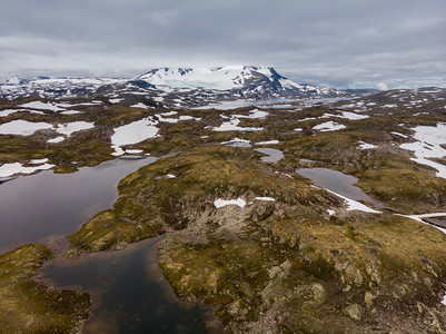 挪威夏季山地景观旅游色5号Sognefjellet公路空中视图山地景观挪威旅游色5号Songnefjellet公路图片