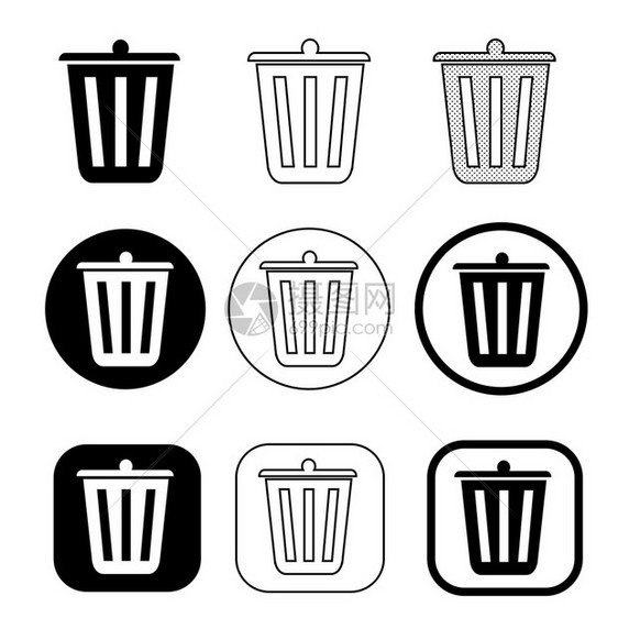 回收桶图标图片