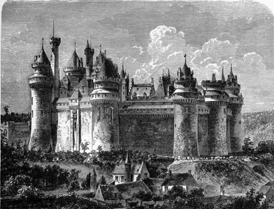 PierrefondsChateaudePierrefonds1875年工业百科全书图片