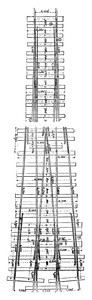 针头的铺设计划三个方向老式刻画插图工业百科全书EOLami1875图片