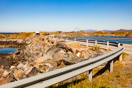挪威欧洲的亚特兰太哈夫斯韦根世界著名的大西洋公路桥挪威风景路线旅游点图片