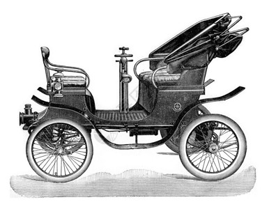 后面有发动机的墨盒刻有老式插图工业百科全书EOLami1875年图片