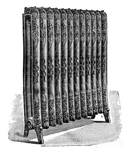 查看一个加热器老式刻画插图工业百科全书EOLami1875图片