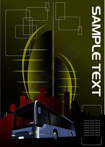 现代城市公共汽车构成摘要图像图片