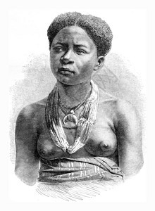 Akera加蓬女孩世界旅行杂志1865年1865年图片