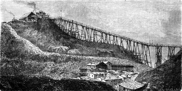 Swansea的一个煤矿世界之旅行杂志1865年图片