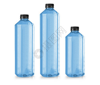 白色背景上隔离的成套水瓶健康的高清图片素材