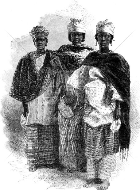 塞内加尔妇女世界之旅行杂志1872年图片