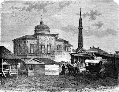 Bakhchisaray世界之旅行杂志1872年背景图片