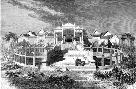 SeMao附近的大型塔1872年环球旅行杂志1872年图片