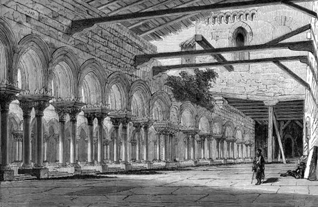 Burgos附近LasHuelgas修道院士LasHuelgas世界旅行1872年图片