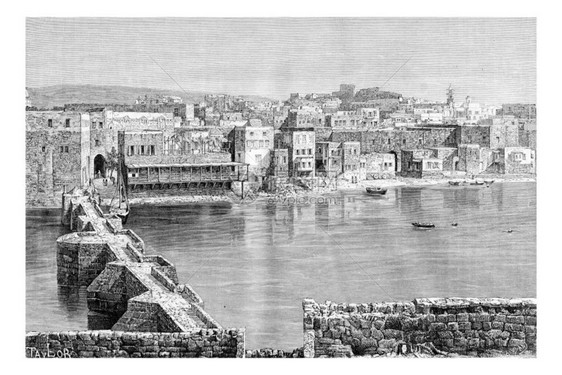 黎巴嫩北西顿港部古代文字插图世界旅游行日报18年图片