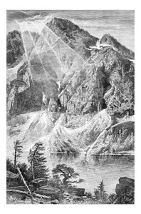 GorkaWieruszowska和波兰洛兹的鱼湖由GVuillier从GustaveleBon博士的一张照片中绘画世界旅游行杂图片