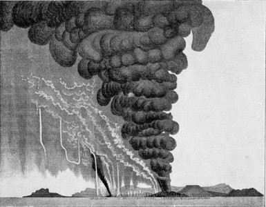 186年2月在爱琴海形成乔治火山刻有古老的插图190年宇宙与人类图片