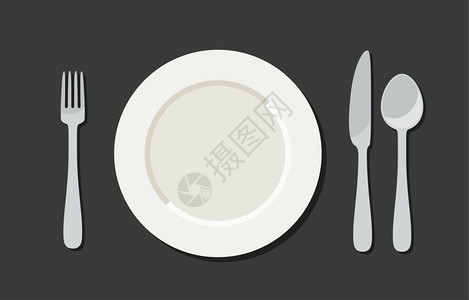 板刀叉和勺子的Utensil图片
