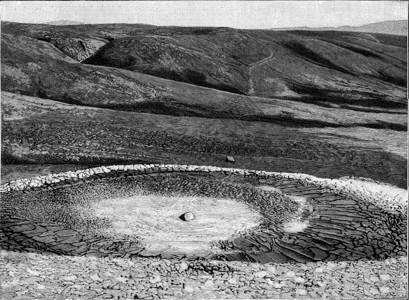 1902年亚洲小Schemacha地震产生的类似板状形成刻有古老的插图来自宇宙和人类190年图片