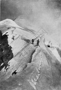 阿尔卑斯山积雪沙丘的形成古老雕刻图解来自宇宙和人类190年图片