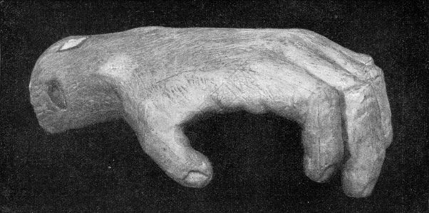 一位年老大猩的手古代刻画插图190年从宇宙和人类那里图片