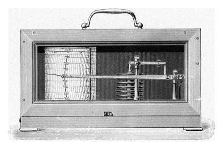 气压计厌氧记录器古代刻画插图来自宇宙和人类190年图片