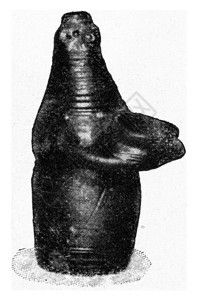 具有德希塞尔图象形状的瓦塞古老雕刻图解190年从宇宙和人类图片