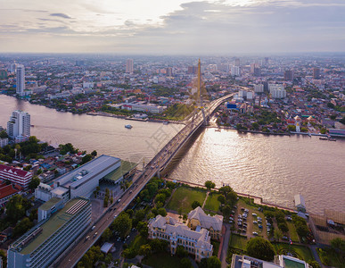 曼谷日落美景图图片