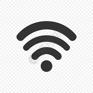 在轨迹背景上的黑wifi矢量图标在平板设计中的WiFi图标Eps10图片