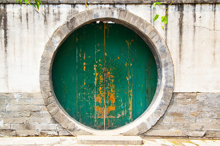 北京古老的圆门图片