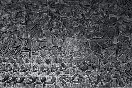 柬埔寨吴哥瓦的战斗堡垒解除古代赫默艺术图片