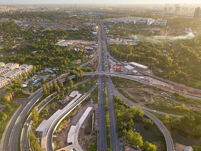 泰国曼谷环形高速公路日落美景图片