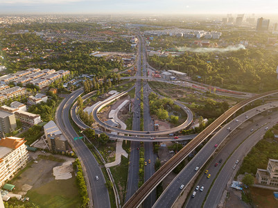 泰国曼谷环形高速公路日落美景图片