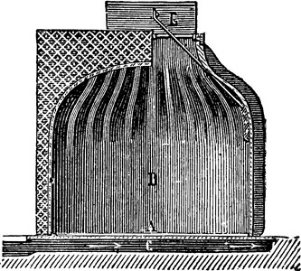工厂烟囱素描插画