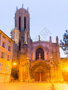 上午法国南部普罗旺斯埃克普罗旺艾克大教堂图片