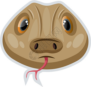 红包来了蛇头用粉色矢量颜图画或插来显示其舌头插画