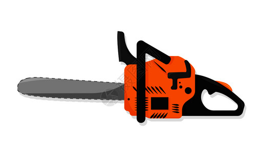 木工锯白色背景矢量上的平板电锯插画