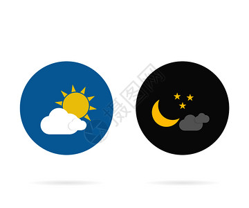 海口日月插画_海口日月卡通_海口日月插图_手绘_板绘_摄图网