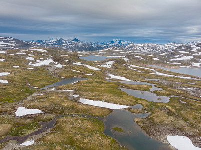 挪威夏季山地景观旅游色5号Sognefjellet公路空中视图山地景观挪威旅游色5号Songnefjellet公路图片