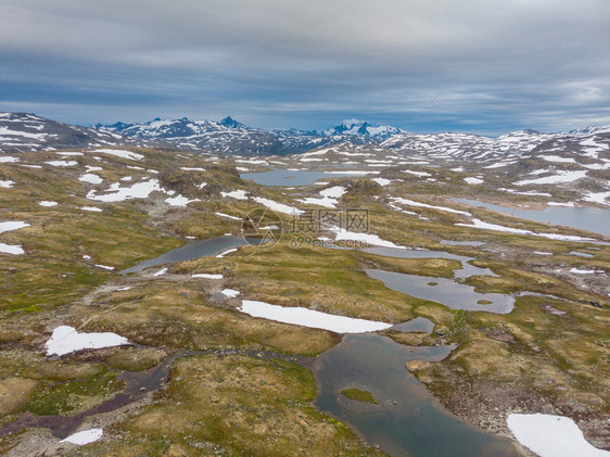 挪威夏季山地景观旅游色5号Sognefjellet公路空中视图山地景观挪威旅游色5号Songnefjellet公路图片