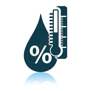 似乎相对湿度图标阴影反射设计矢量说明插画