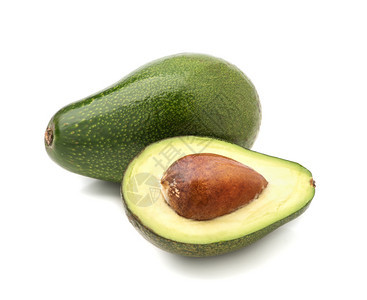 Avocado孤立在白色背景上图片