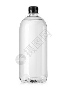 白色的塑料水瓶与白隔绝有剪切路径图片