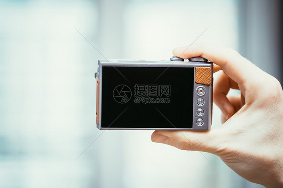 数字相机反向黑色Lcd屏幕和一些钥匙商业风格图片