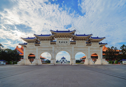 台北市开谢纪念厅北北端金融区和智能城市商业中心均位于国首都台北端图片