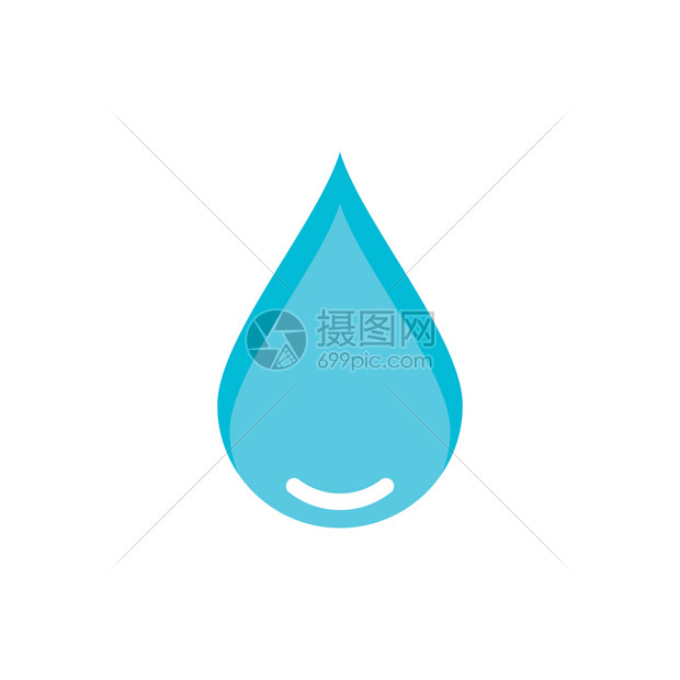 一组抽象的水滴符号标识模板图片