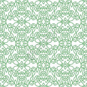 白背景上的绿花模式孤立绿花模式图片