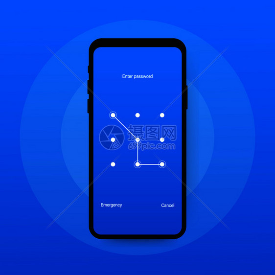 屏幕锁定确认密码图案图片