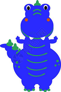 蓝色的恐龙背景图片