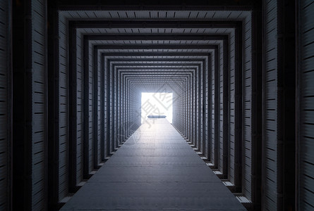 堆叠楼层底部视图有建筑和设计背景的复制空间寻找抽象的现代隧道走廊图片