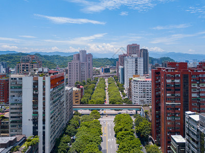 台北市金融区空中景象图片