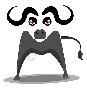 手绘抽象公牛图片素材