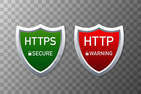 HTTP和HTPS协议安全可靠Wev浏览矢量存说明背景图片